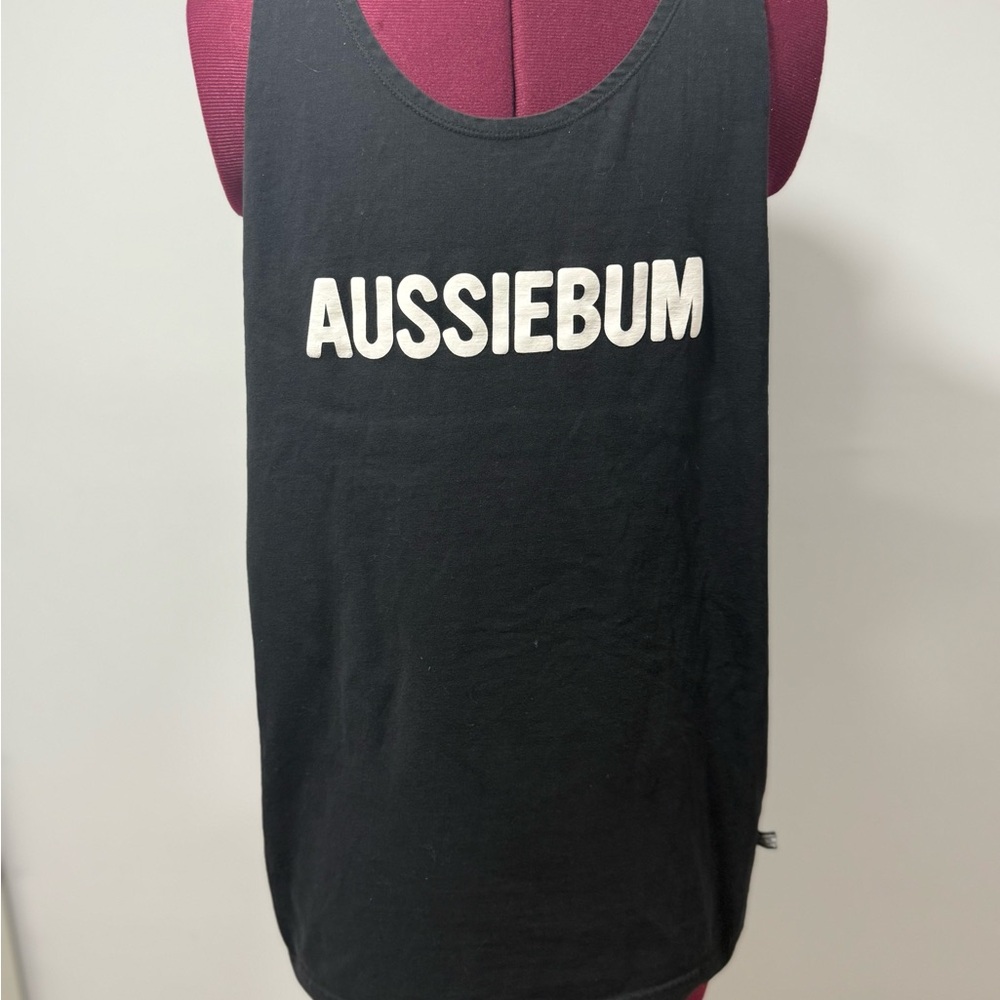 Aussiebum Black Tank with White Logo
